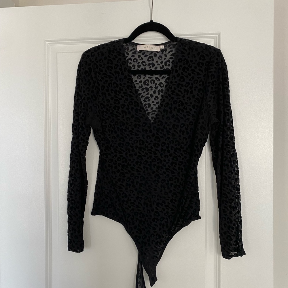 Black Animal Print Bodysuit
